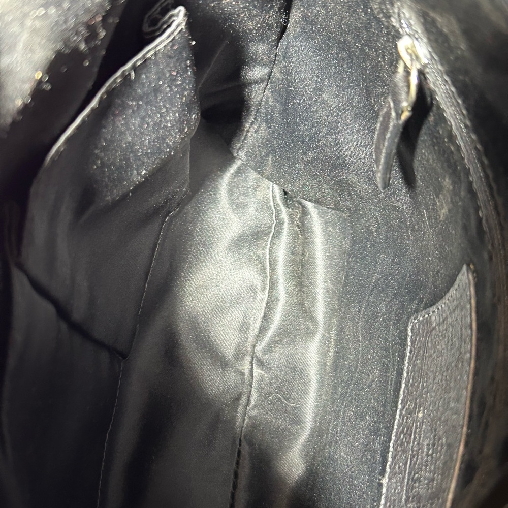 Coach Black Leather Bag bow not included. - Picture 9 of 16